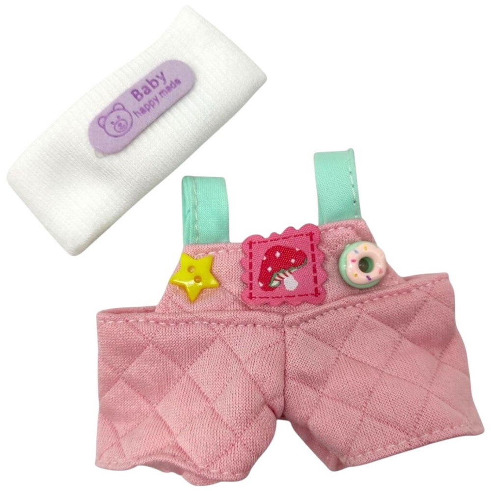Labubu Pink Quilted Doll Overalls